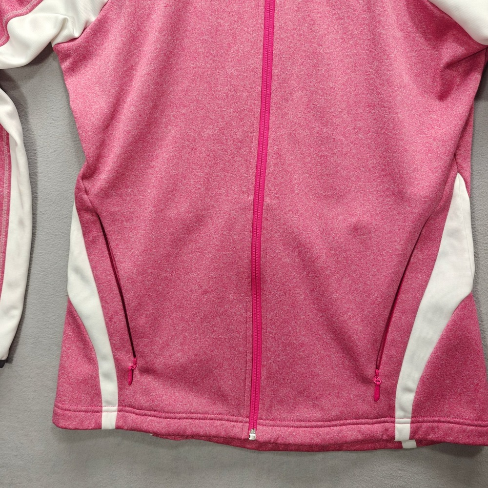The North Face Pink Mock Neck Full Zip Sweatshirt Womens L Athleisure Gym Sporty - Picture 7 of 12